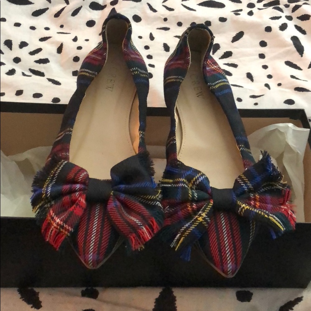 Like New Tartan J. Crew Lottie Flats Sz 6.5